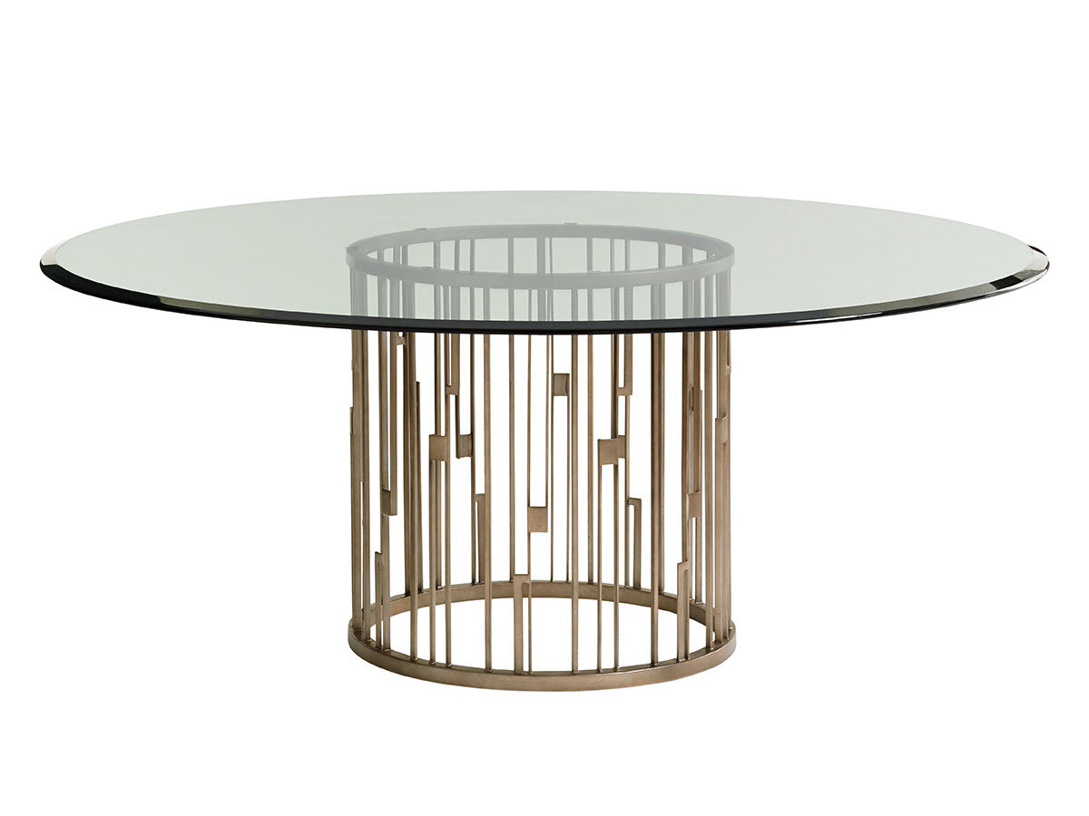 Rendezvous Round Metal Dining Table, Round Metal Dining Table And Chairs