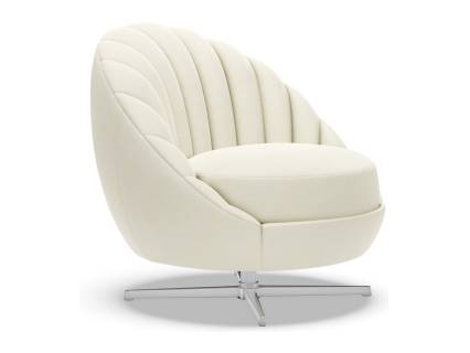 Lucille Swivel Chair (Polished Chrome)