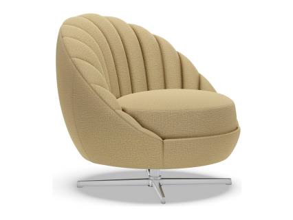 Lucille Swivel Chair (Polished Chrome)