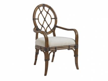 Cedar Key Oval Back Arm Chair