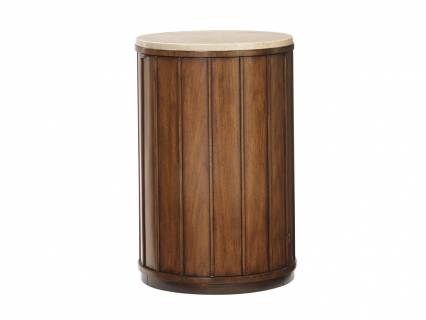 Fiji Drum Table With Stone Top