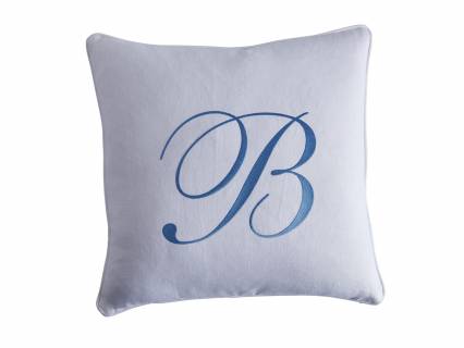 Monogram Signature Pillow - White