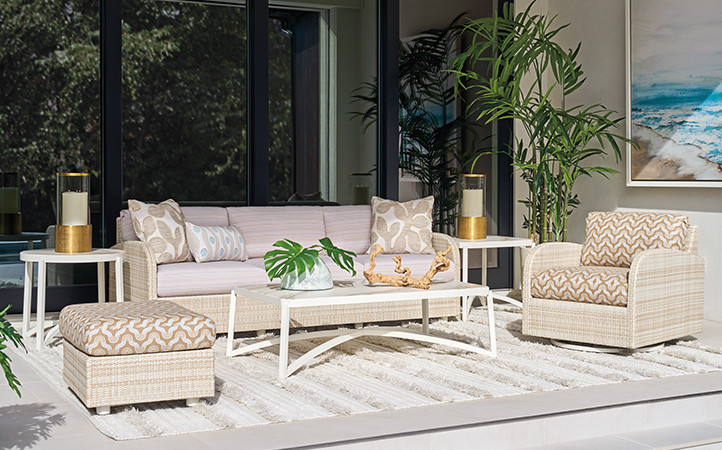 Sand Dune outdoor living room scene.
