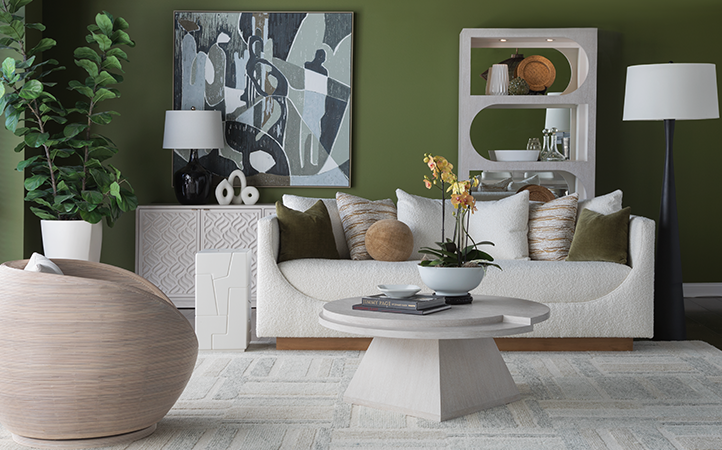 Solimar living room scene featuring sofa, chair, and cocktail table.