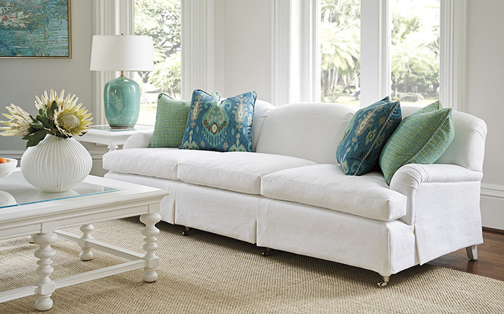 Villa Blanca living room scene in a white finish.
